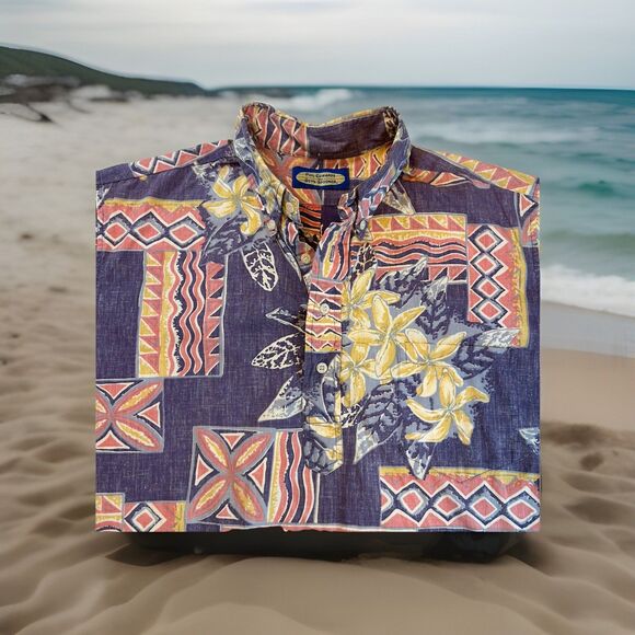 REYN SPOONER Phil Edwards Reverse Print Mens Hawaiian Shirt Commemorative Sz L - Picture 1 of 7